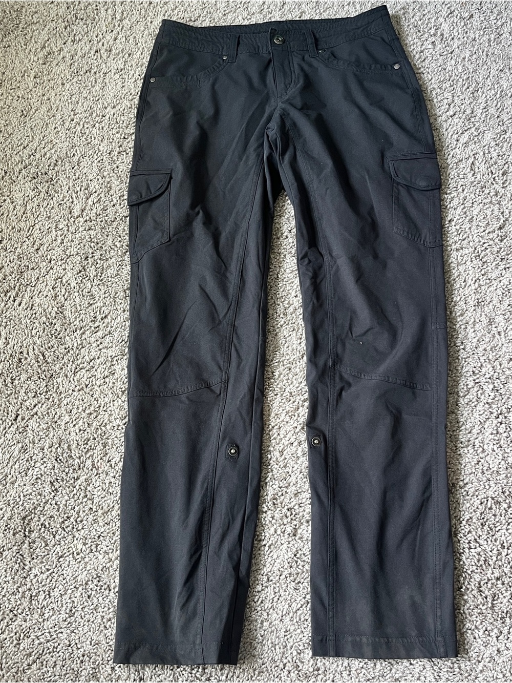 KÜHL Splash Roll-Up Cargo Pants Women’s 6R Black Hiking Travel